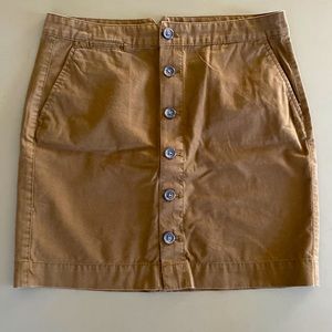 Gap brown button front mini-skirt